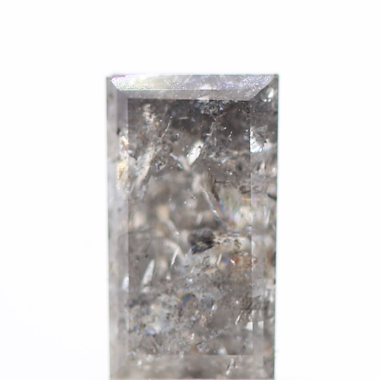 salt and pepper diamond ! 0.80 Ct 6.90 x 3.92 x 2.85 MM natural gray baguette loose diamond for engagement ring for her