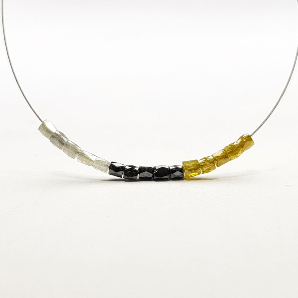Natural Multi Color Polished Tube Loose Diamond Beads for Strand