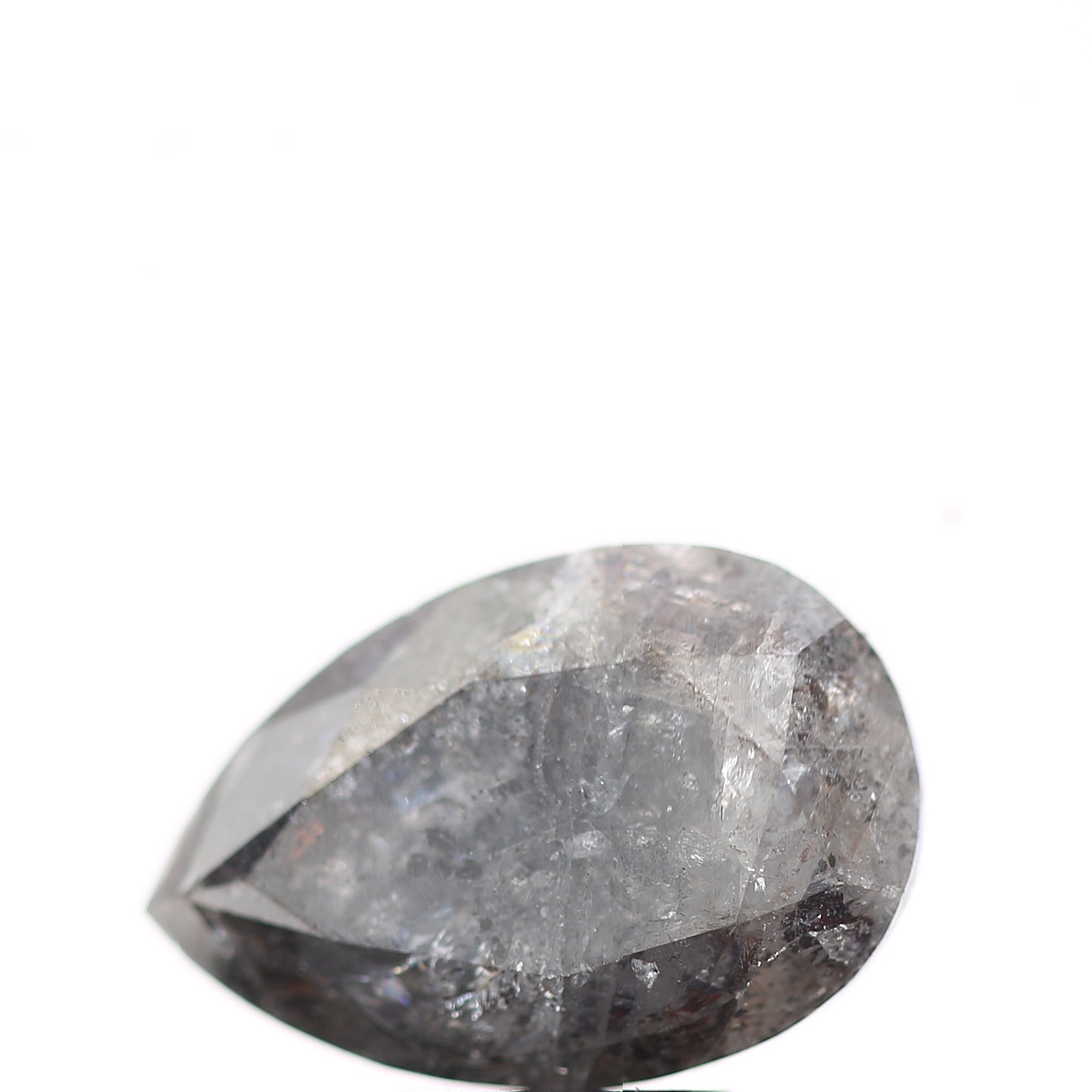 Salt and Pepper Diamond Fancy Gray Color 3.88 CT 12.50 x 8.30 x 5.30 MM Pear Cut Diamond! Natural Loose Diamond ! Christmas Gift for Her