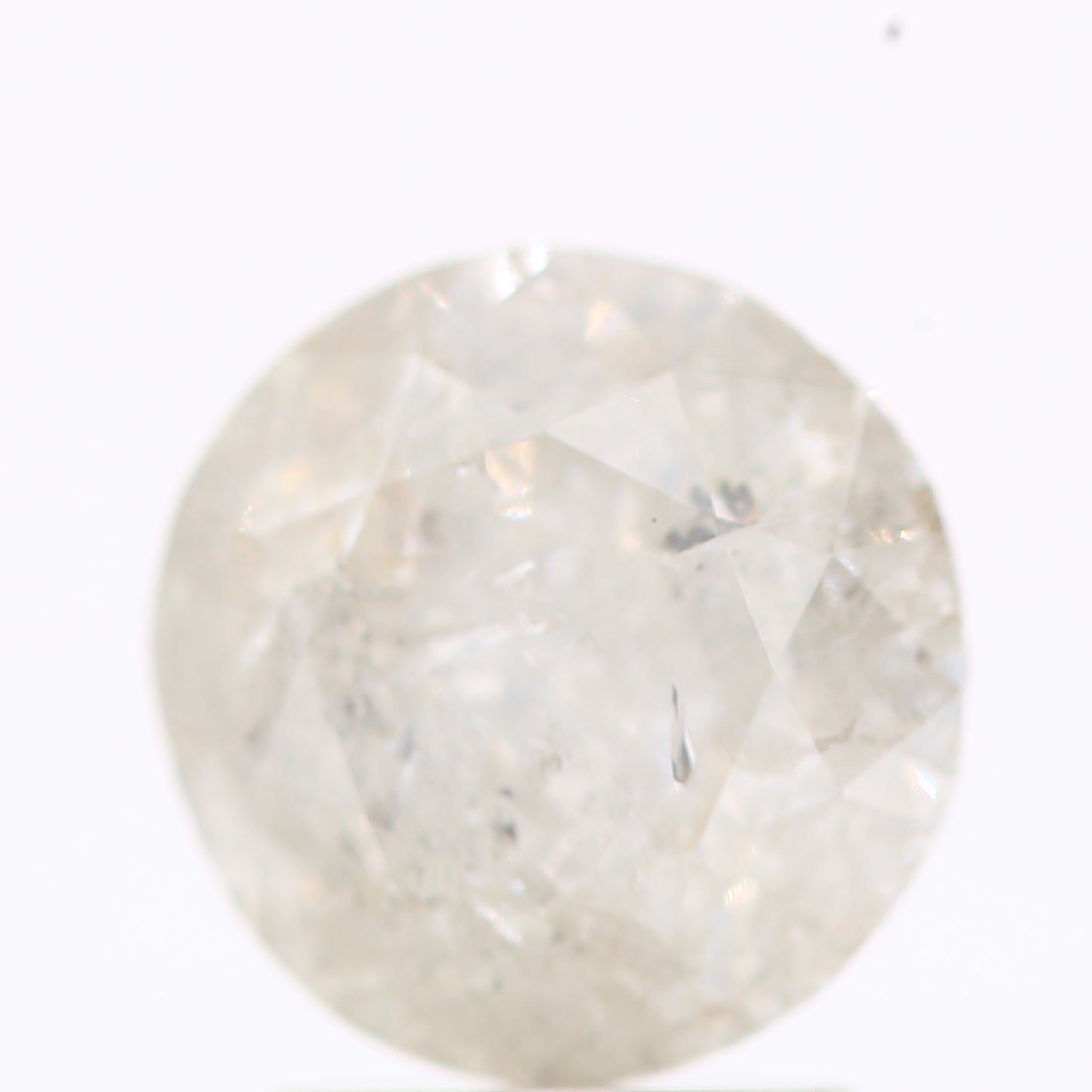 Natural Loose Round Salt And Pepper Diamond Fancy Grey Color 2.00 CT 7.80 X 5.08 MM Round Brilliant Cut Diamond ! Christmas Gift for Her
