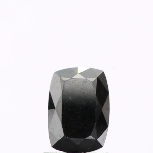 1.00 Ct Natural Black Cushion Full Cut Loose Diamond for Jewelery