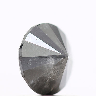 1.14 Carat Fancy Black Round Brilliant Cut Natural Loose Diamond