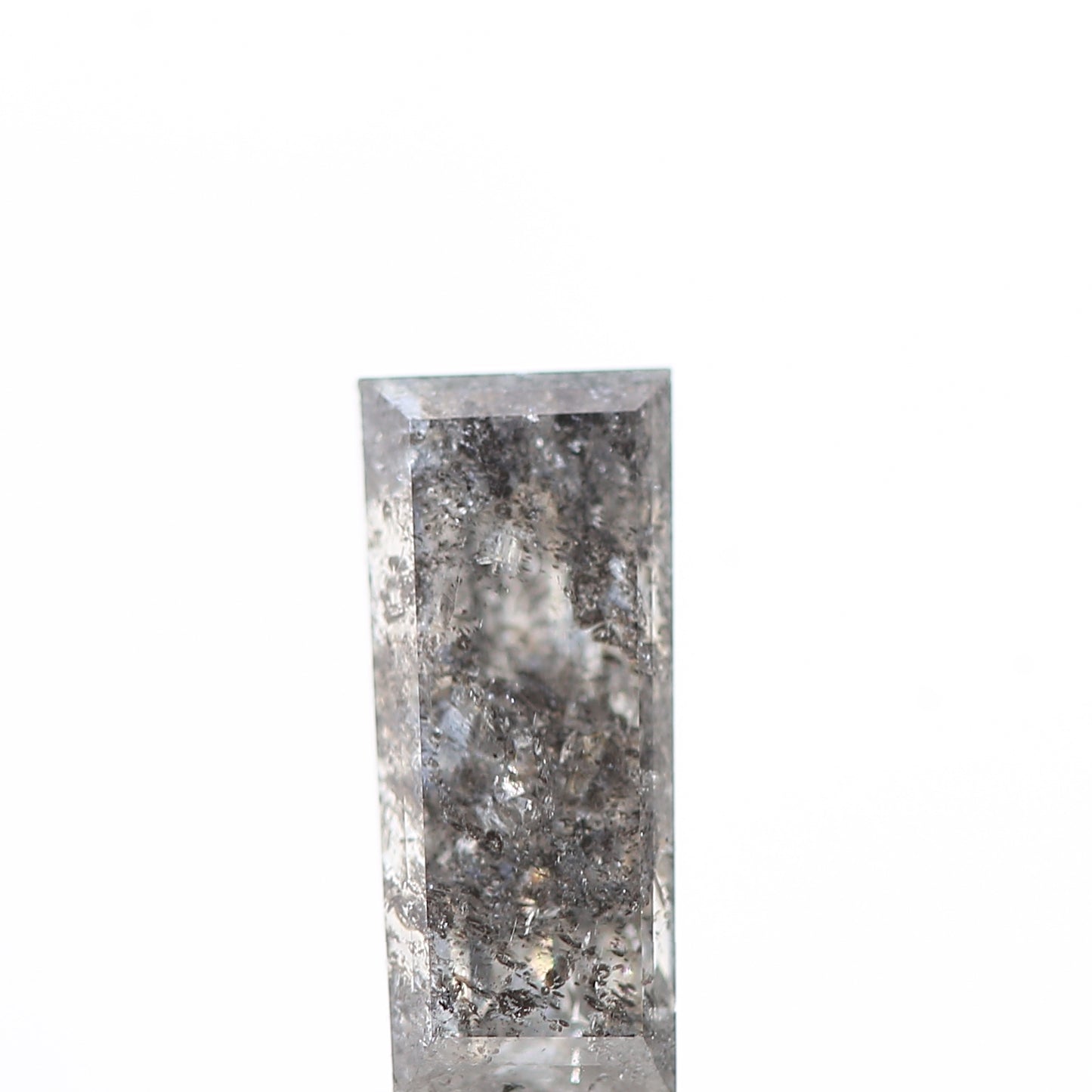 salt and pepper diamond ! 0.72 Ct 7.90 x 3.35 x 2.68 MM natural gray baguette loose diamond for engagement ring for her