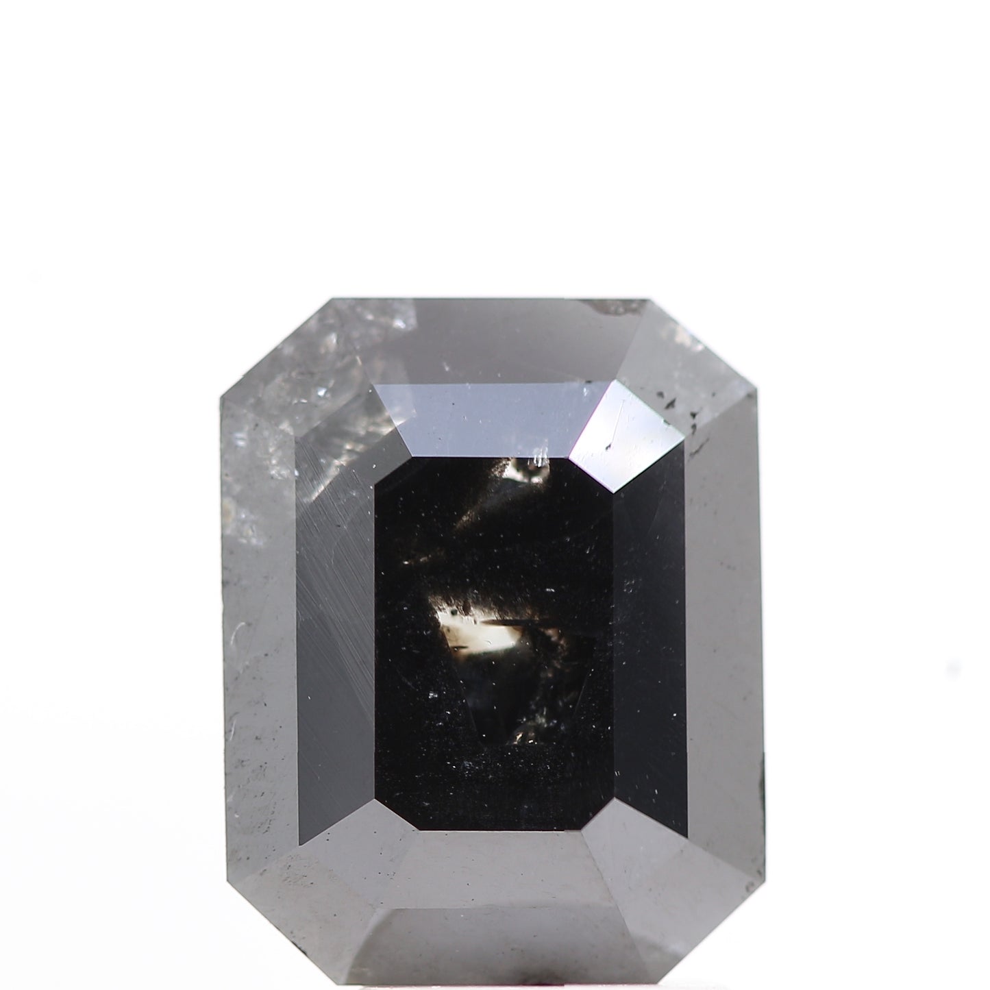 2.90 Carat Natural Black Emerald Full Cut Loose Diamond for Jewelery ( no color enhanced )