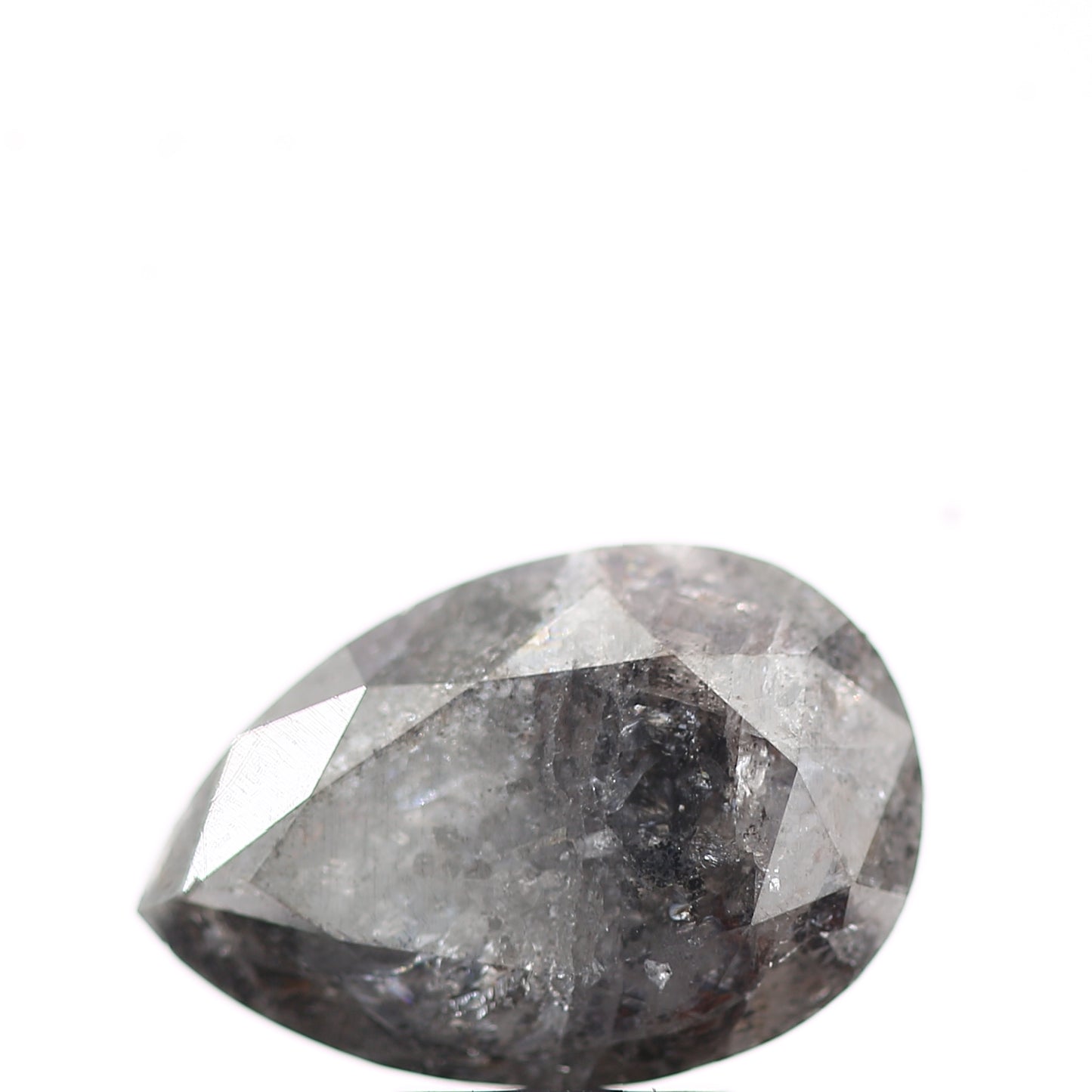 Salt and Pepper Diamond Fancy Gray Color 3.88 CT 12.50 x 8.30 x 5.30 MM Pear Cut Diamond! Natural Loose Diamond ! Christmas Gift for Her
