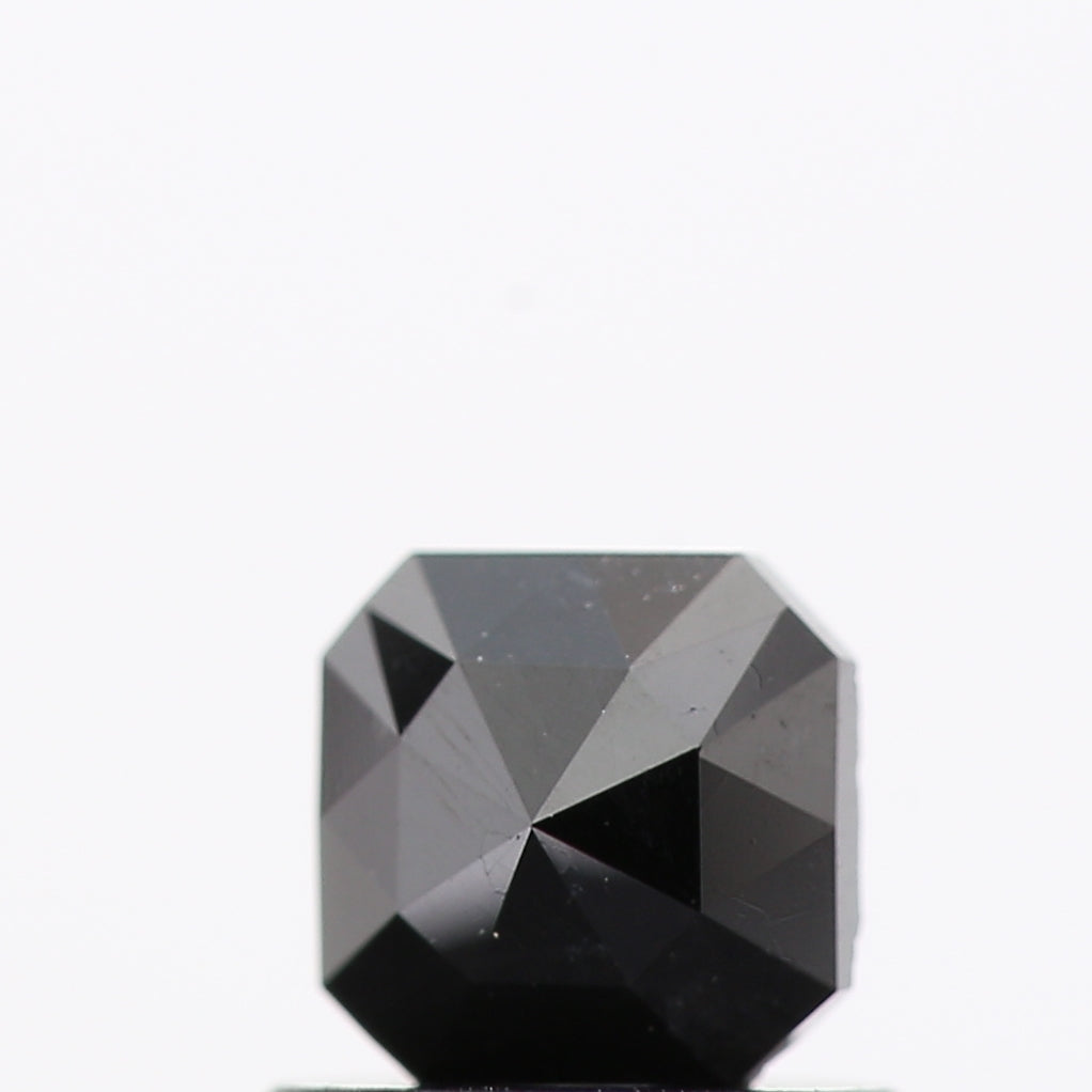 0.54 Ct Natural Black Cushion Single Cut Loose Diamond for Jewelery