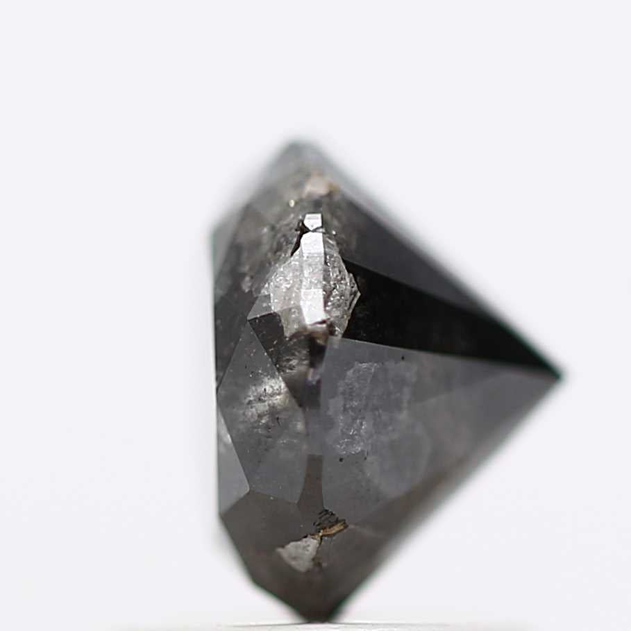 1.41 Carat Fancy Black Round Shape Brilliant Cut Natural Loose Diamond