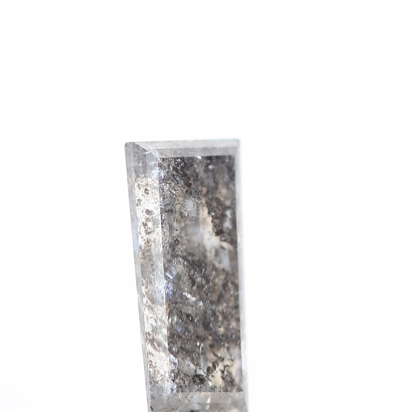 salt and pepper diamond ! 0.72 Ct 7.90 x 3.35 x 2.68 MM natural gray baguette loose diamond for engagement ring for her