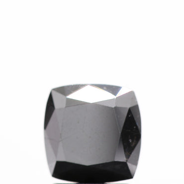 1.93 Ct Natural Black Cushion Full Cut Loose Diamond for Jewelery
