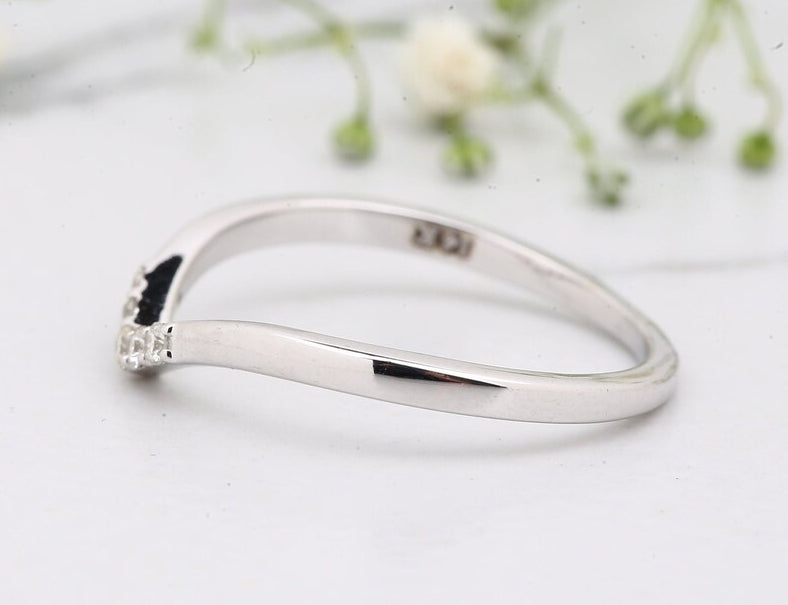 Unique Hexagone Salt and Pepper Engagement Ring, Zoe Setting, 14K White Gold With Ring Set, Anniversary Gift ! Gift For Her