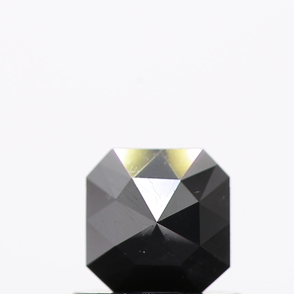 0.54 Ct Natural Black Cushion Single Cut Loose Diamond for Jewelery