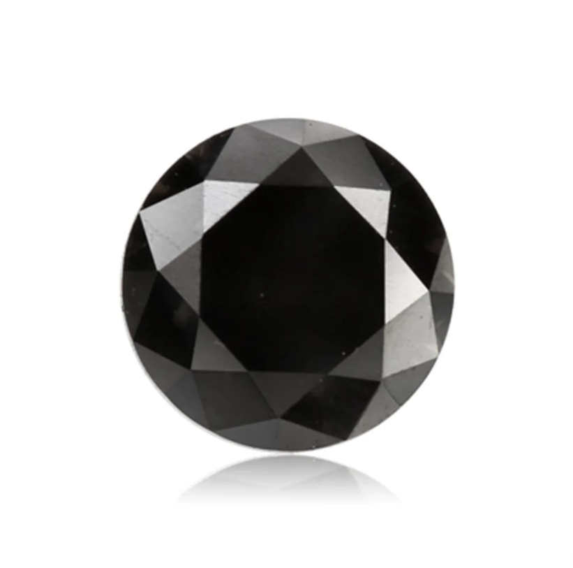 1.50 ct Fancy Black Color Round Cut, Natural Loose Diamond