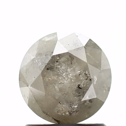 0.91 Carat Salt and Pepper Diamond Fancy Round Shape Brilliant Cut Natural Loose Diamond
