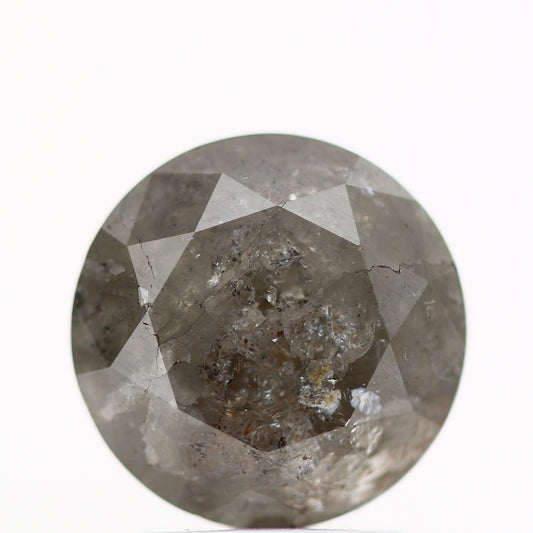 2.57 Carat Fancy Gray Rustic Round Shape Diamond Natural Loose Diamond