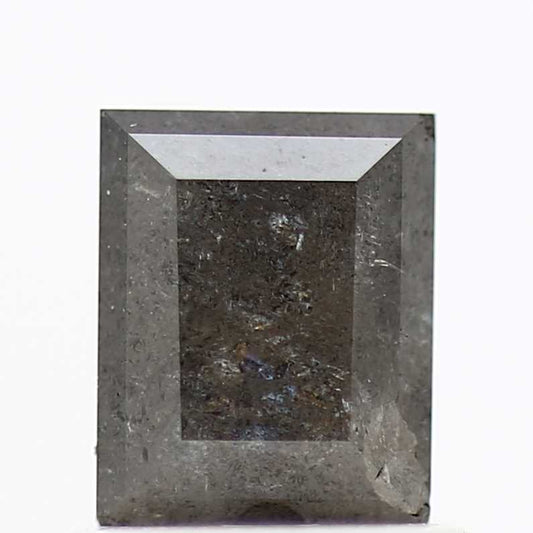 salt and pepper diamond ! 0.95 Ct 5.95 x 4.78 x 3.19 mm natural gray baguette loose diamond for engagement ring for her