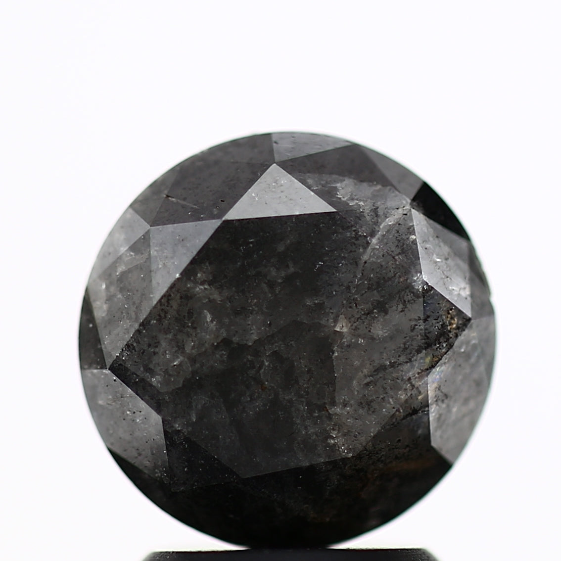 2.48 Carat Fancy Black Round Shape Brilliant Cut Natural Loose Diamond