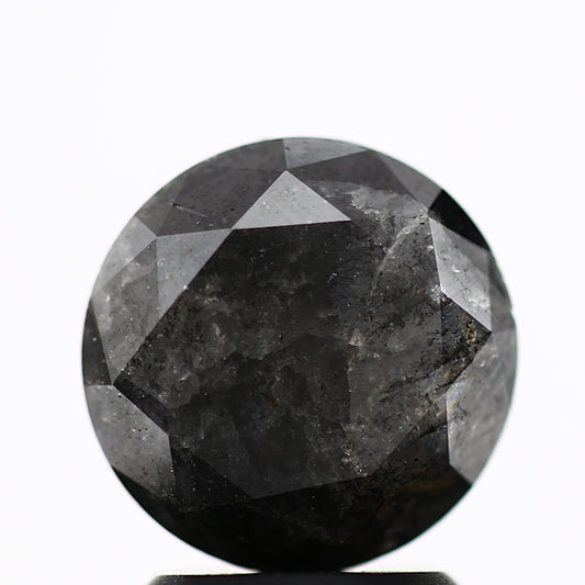 2.48 Carat Fancy Black Round Shape Brilliant Cut Natural Loose Diamond