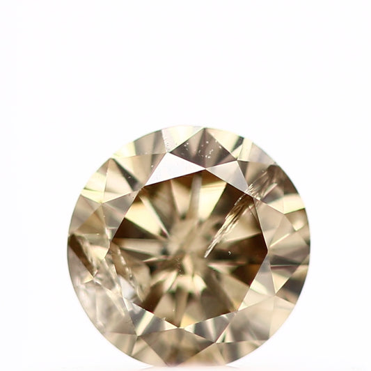 0.20 Carat Fancy Brown Round Cut Natural Loose Diamond