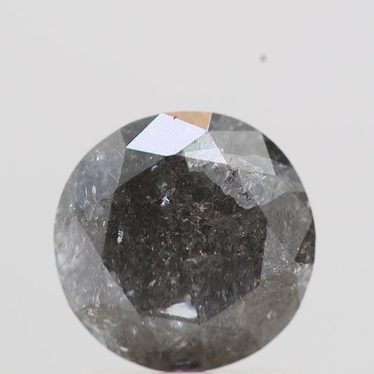 1 Carat Gray Salt and Pepper Round Brilliant Cut Natural Loose Diamond