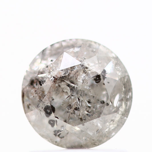 0.91 Carat Salt and Pepper Diamond Icy Round Brilliant Cut Natural Loose Diamond