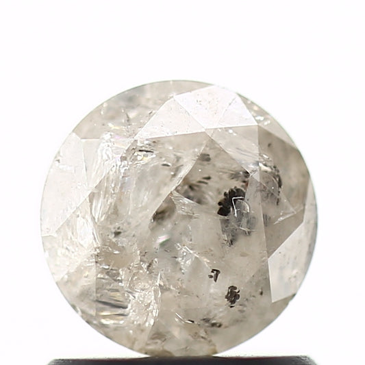 1.06 Carat Salt and Pepper Icy Round Brilliant Cut Natural Loose Diamond