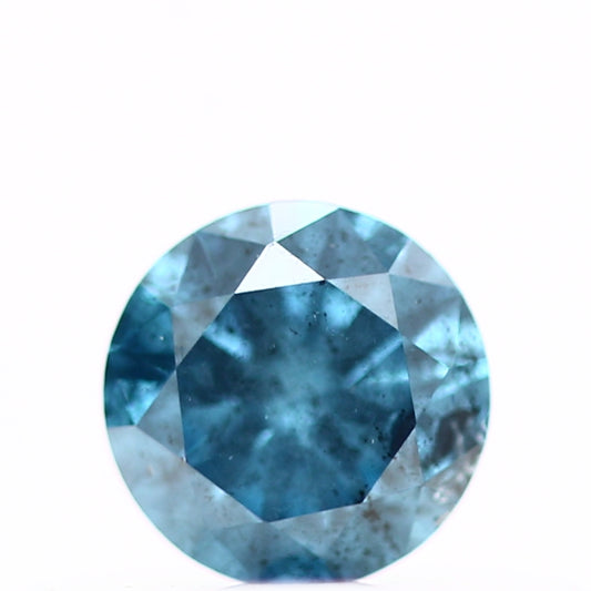 0.19 Carat Round Brilliant Fancy Blue Natural Loose Diamond