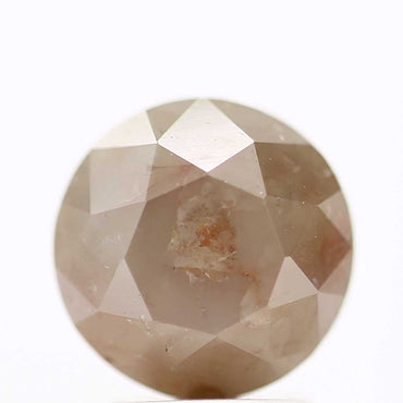 3.25 Carat Brown Rustic Round Shape Brilliant Cut Natural Loose Diamond