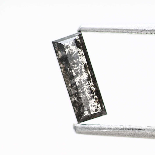 salt and pepper diamond ! 0.42 Ct 7.57 x 2.75 x 1.59 mm natural gray baguette loose diamond for engagement ring for her