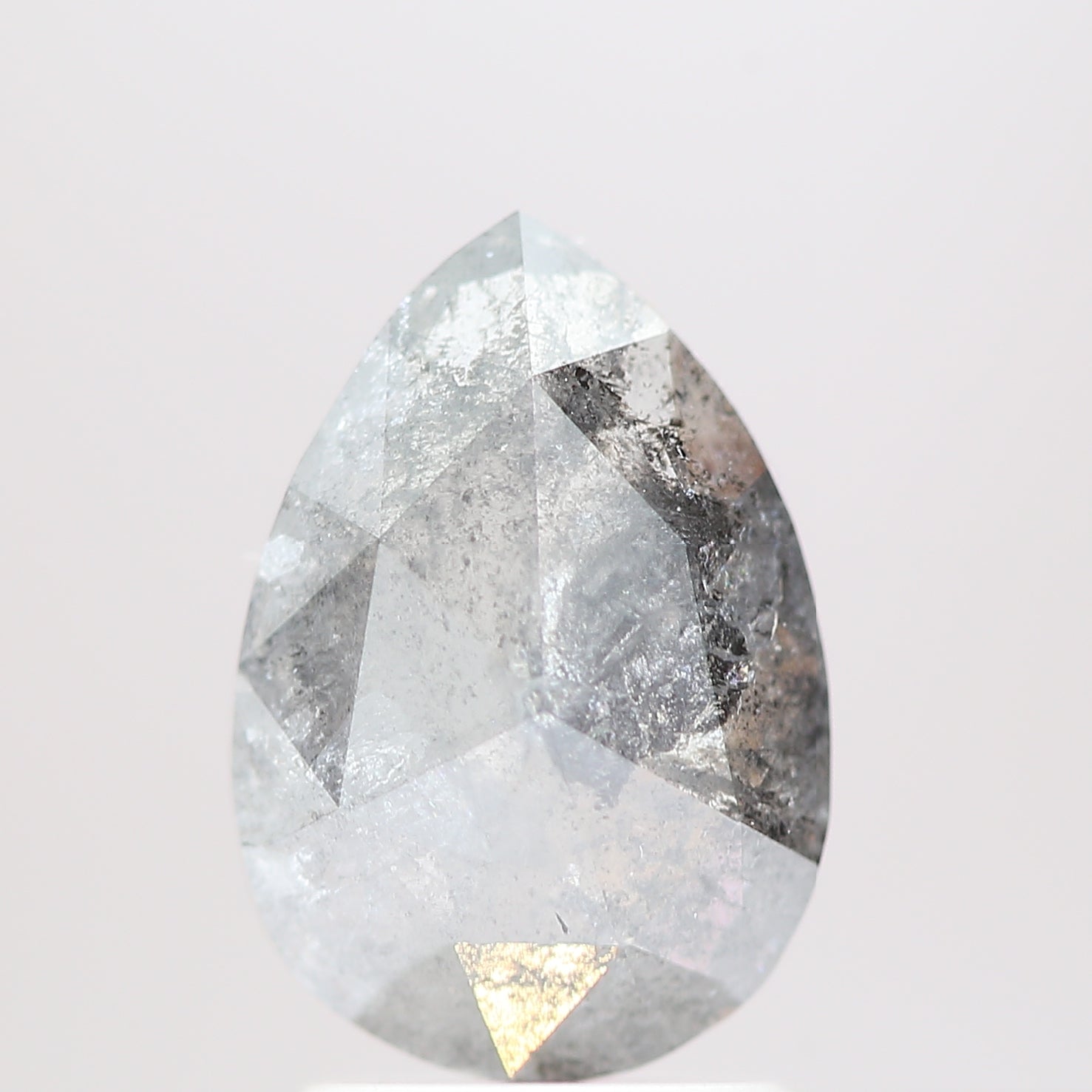 Salt and Pepper Diamond Fancy Gray Color 1.72 CT 9.90 x 6.80 x 3.31 MM Pear Cut Diamond! Natural Loose Diamond ! Christmas Gift for Her