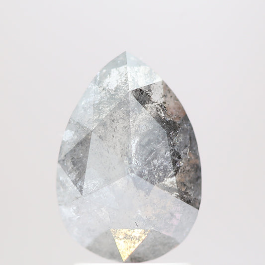 Salt and Pepper Diamond Fancy Gray Color 1.72 CT 9.90 x 6.80 x 3.31 MM Pear Cut Diamond! Natural Loose Diamond ! Christmas Gift for Her