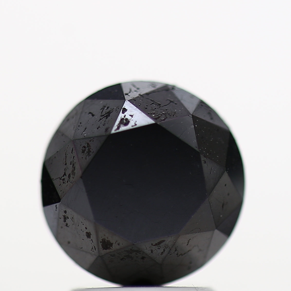 2.82 Carat Fancy Black Round Shape Diamond Natural Loose Diamond