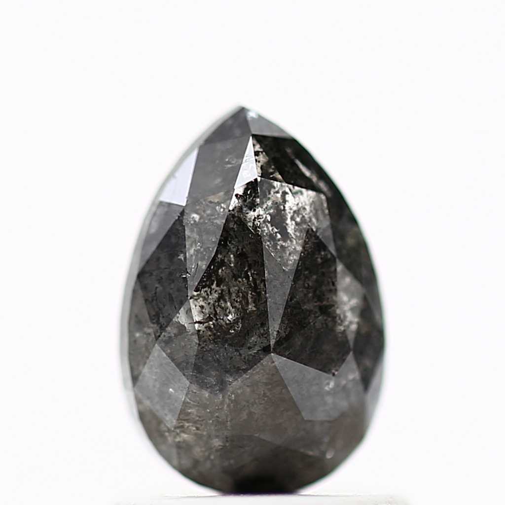 Salt and Pepper Diamond Fancy Gray Color 1.02 CT 7.58 x 5.15 x 2.75 MM Pear Cut Diamond! Natural Loose Diamond ! Christmas Gift for Her
