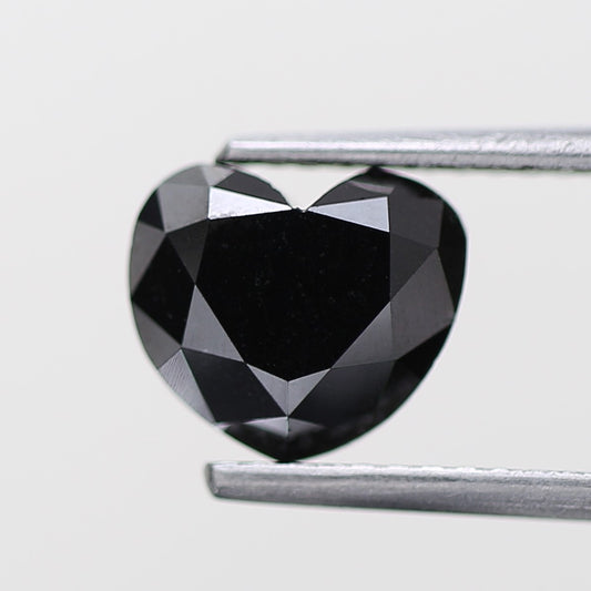 Heart Shape Fancy Black Natural Loose Diamond 2.02 Carat