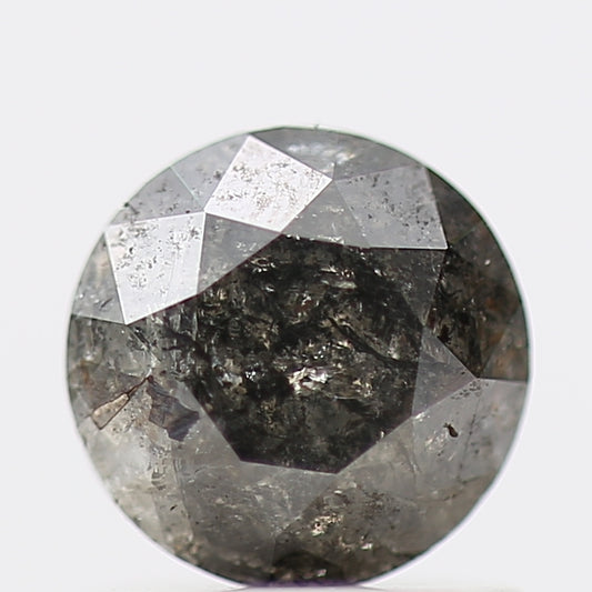 1 Carat Salt and Pepper Diamond Gray Round Brilliant Cut Natural Loose Diamond