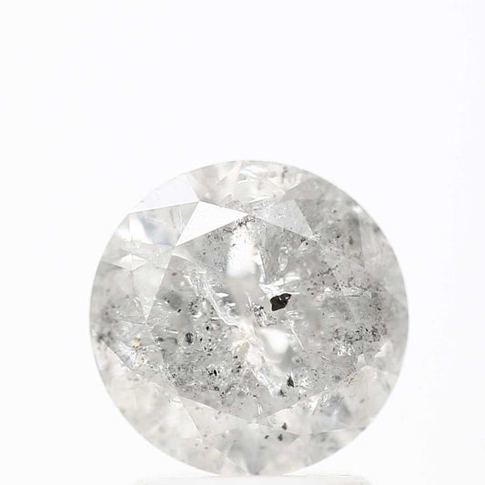 Natural Loose Round Salt And Pepper Diamond Fancy Grey Color 1.97 CT 7.80 X 4.90 MM Round Brilliant Cut Diamond ! Christmas Gift for Her