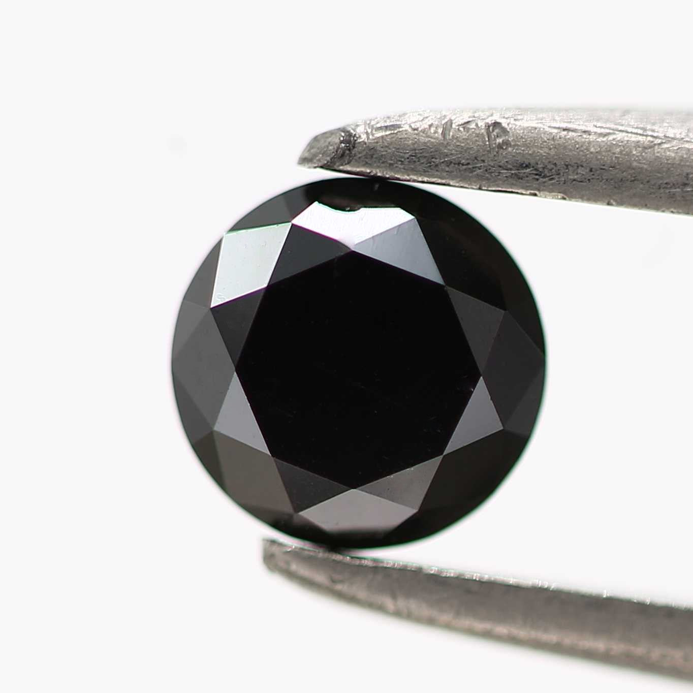 0.29 Carat Fancy Black Round Shape Brilliant Cut Natural Loose Diamond