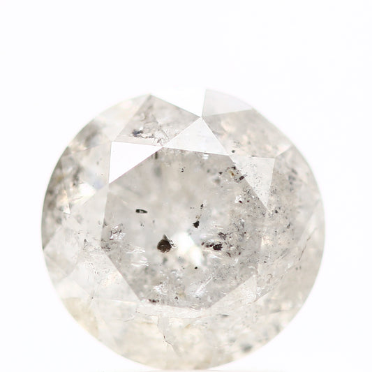 2 Carat Salt and Pepper Icy Gray Round Cut Natural Loose Diamond
