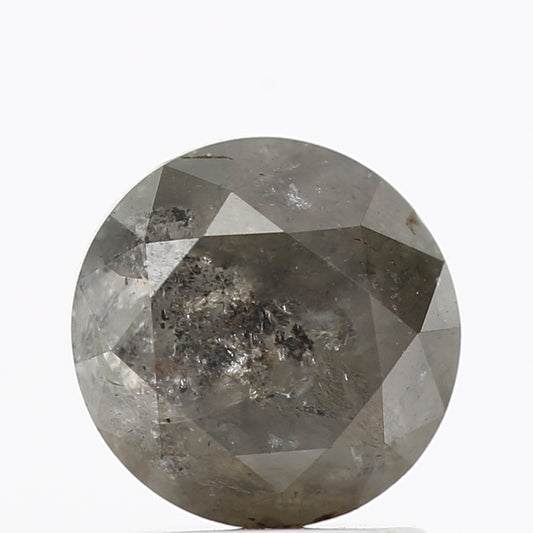 2.23 Carat Gray Rustic Round Shape Brilliant Cut Natural Loose Diamond