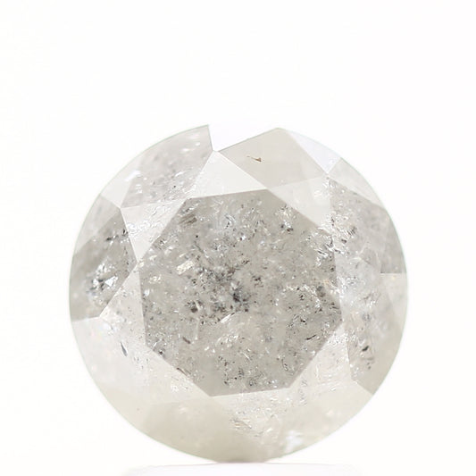 2.80 Carat Fancy Round Rustic Gray Brilliant Cut Natural Loose Diamond