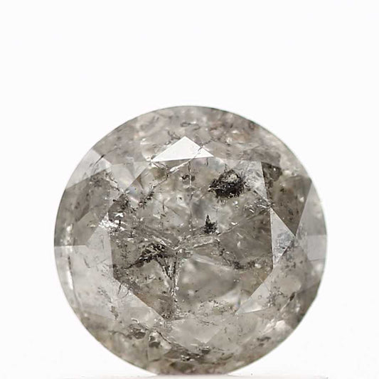 0.67 Carat Fancy Gray Salt and Pepper Round Cut Natural Loose Diamond