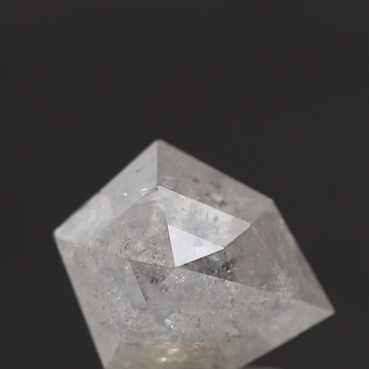 salt and pepper diamond ! 1.27 Ct 8.60 x 6.90 x 3.20 MM natural gray shield loose diamond for engagement ring for her