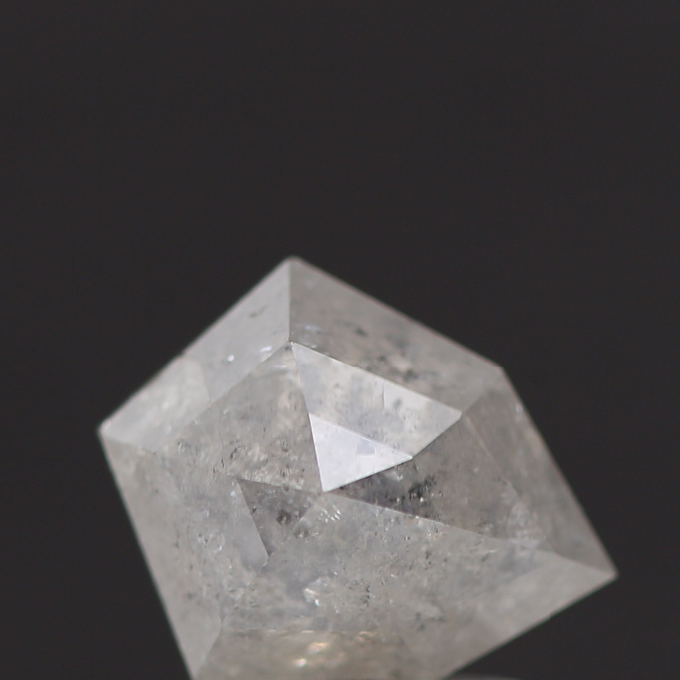 salt and pepper diamond ! 1.27 Ct 8.60 x 6.90 x 3.20 MM natural gray shield loose diamond for engagement ring for her