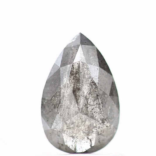 Salt and Pepper Diamond Fancy Gray Color 0.85 CT 7.63 x 4.97 x 2.59 MM Pear Cut Diamond! Natural Loose Diamond ! Christmas Gift for Her
