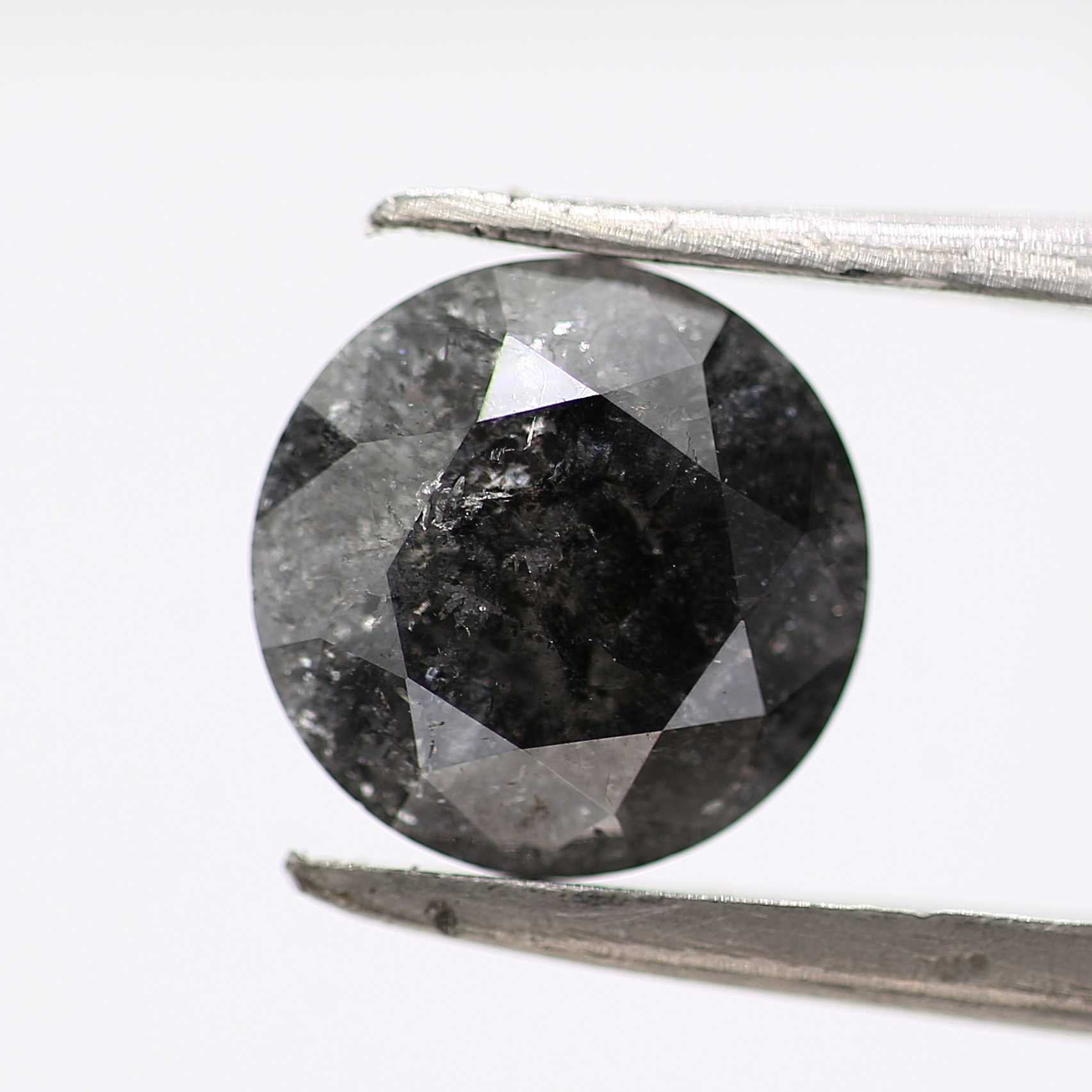 2.02 Carat Fancy Black Gray Round Shape Brilliant Cut Natural Loose Diamond