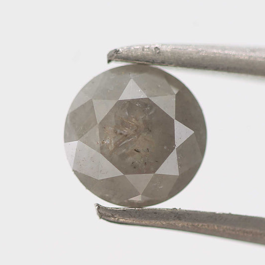 0.71 Carat Salt and Pepper Diamond Round Brilliant Cut Natural Loose Diamond