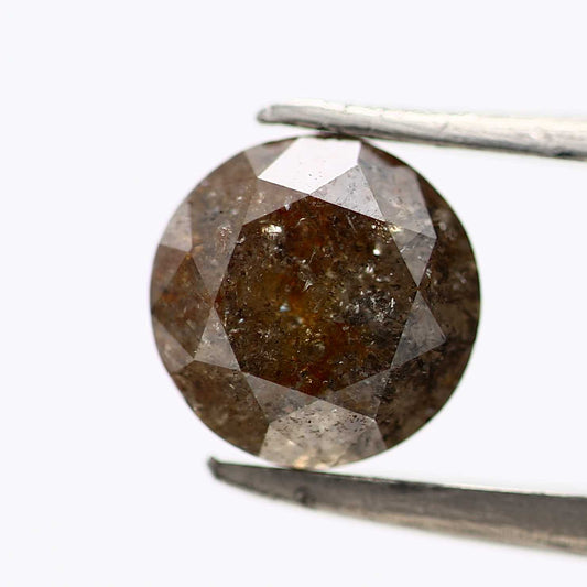 1.40 Carat Fancy Brown Rustic Round Natural Loose Diamond