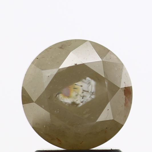 1.84 Carat Brown Rustic Round Shape Brilliant Cut Natural Loose Diamond