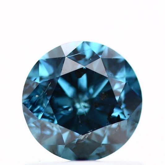 0.81 Carat Round Brilliant Cut Blue Natural Loose Diamond For Engagement Ring