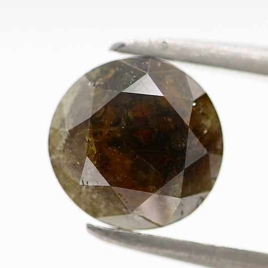 0.75 Carat Fancy Brown Round Brilliant Cut Natural Loose Diamond