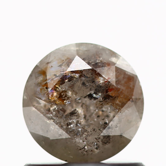 0.56 Carat Gray Brown Round Shape Brilliant Cut Natural Loose Diamond